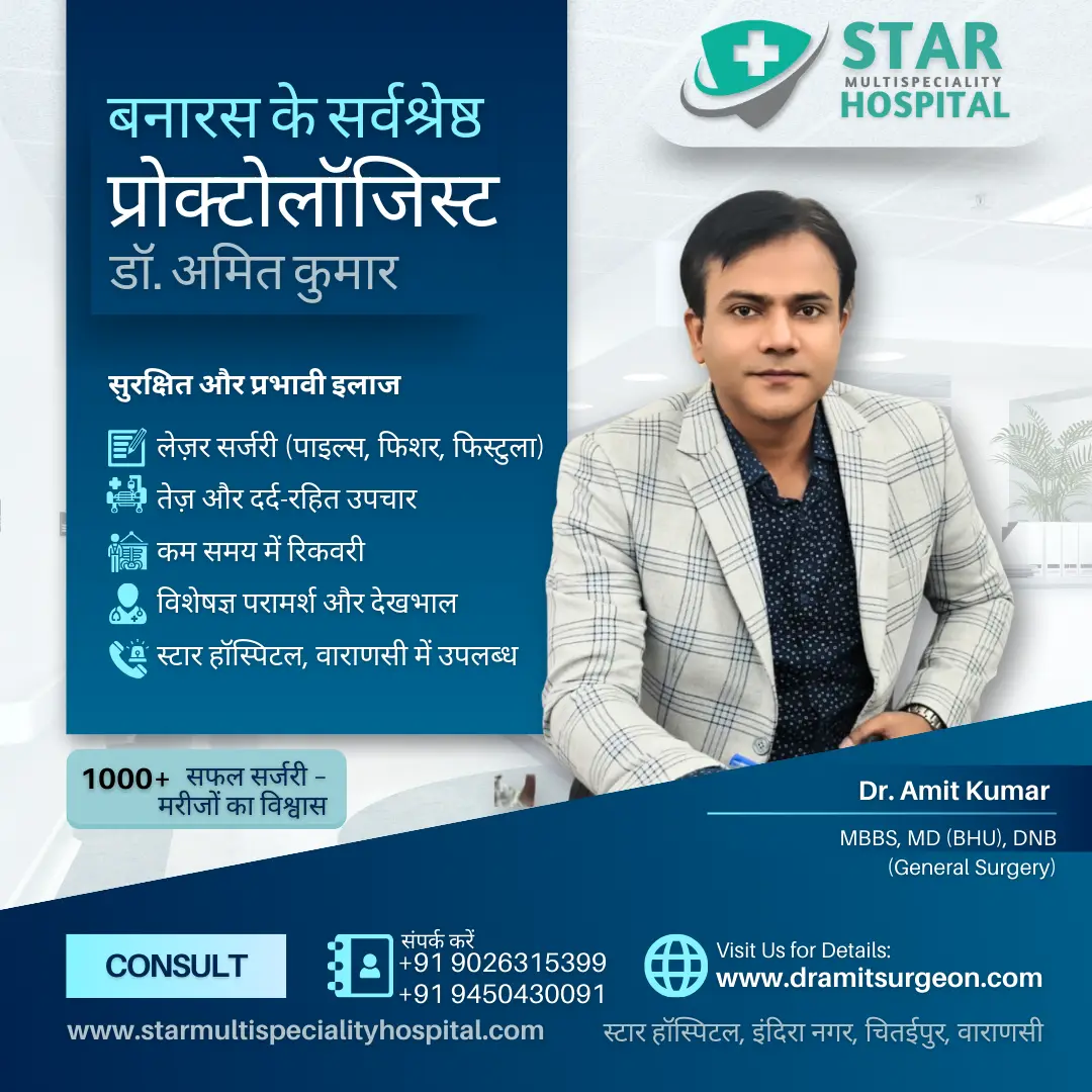 Best Proctologist in Varanasi – Top Rated Proctology Specialist for Piles, Fissures & Fistula Treatment