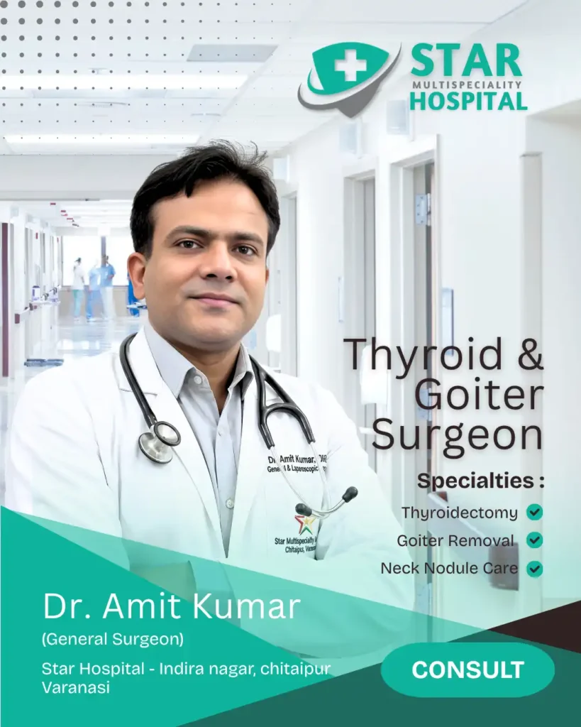 Best Thyroid Surgeon in Varanasi: Expert Thyroidectomy & Goiter Care