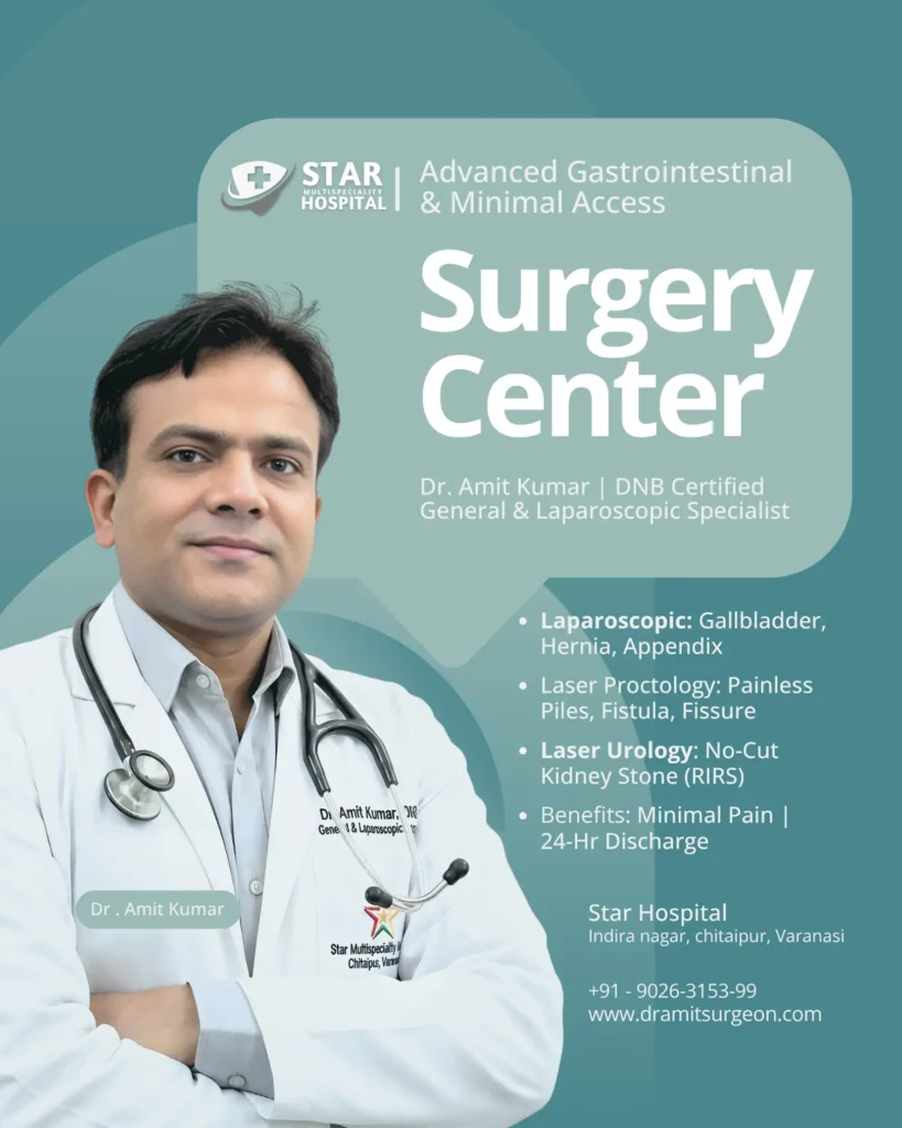 Best Gastrointestinal and Laparoscopic Surgeon in Varanasi: Dr. Amit Kumar