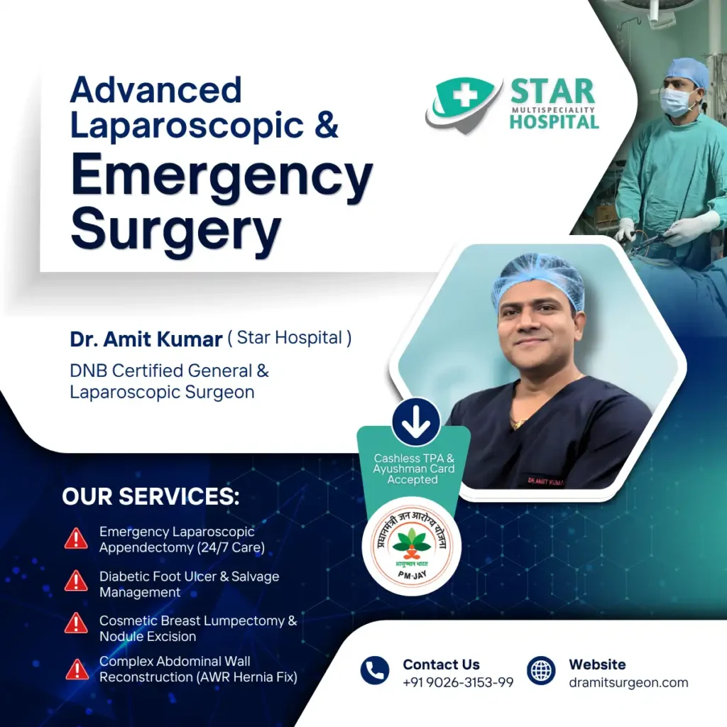 DNB General and Laparoscopic Surgeon: Emergency & Laser Care Varanasi