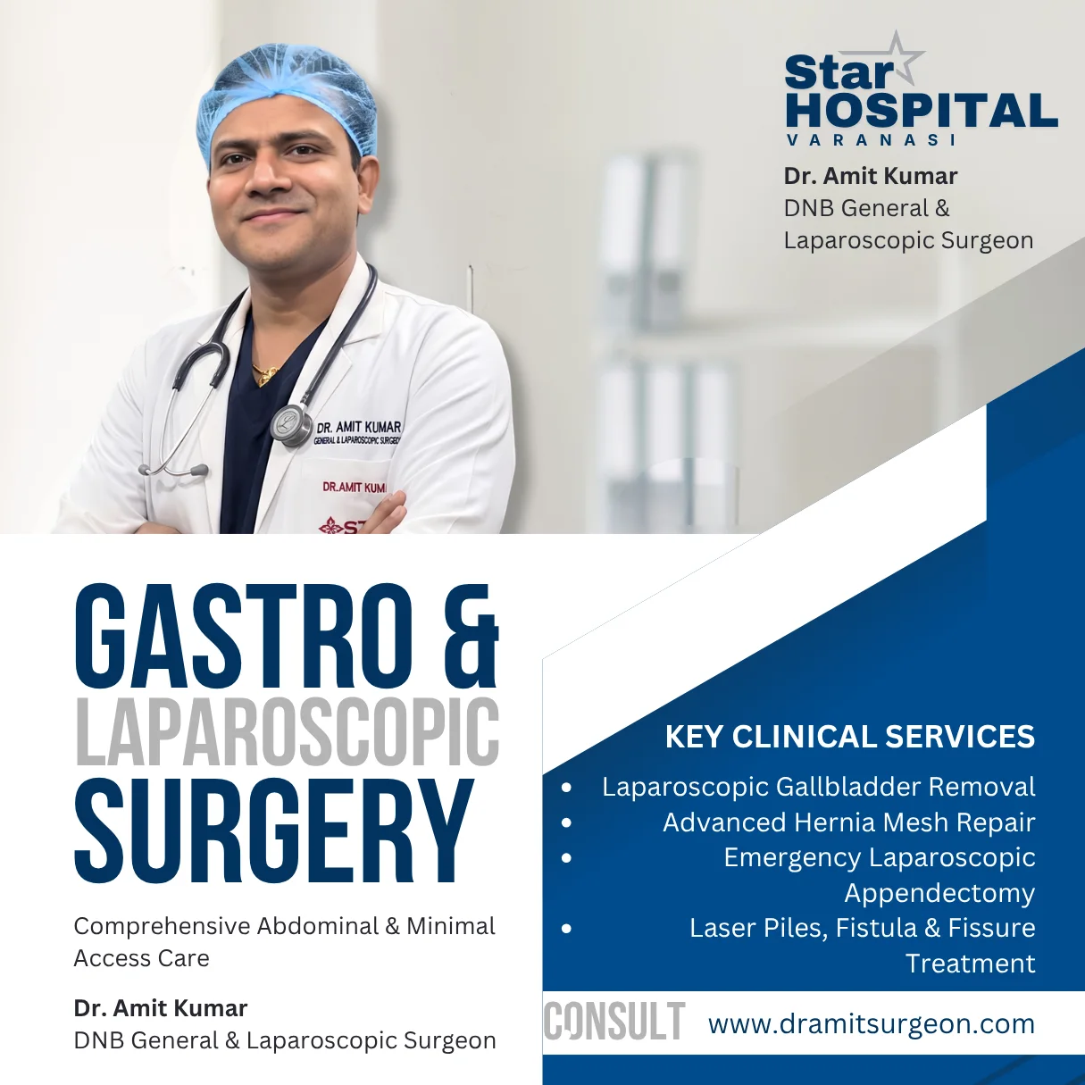 Dr Amit Kumar Gastro and Laparoscopic Surgeon Star Hospital Varanasi